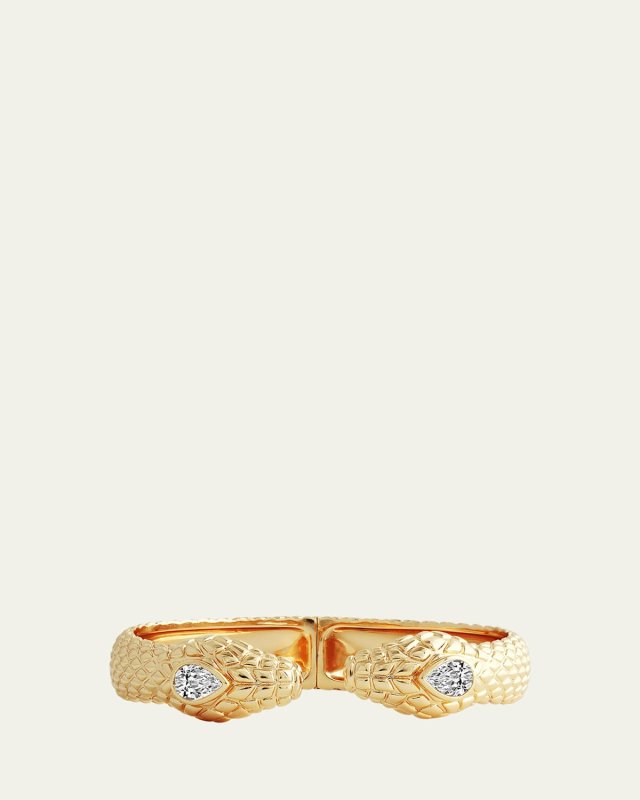 Serpent Double Head Hinged Bracelet